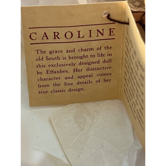 Vintage Effanbee Southern Heritage Collection Caroline Doll 14 Inch Estate Box - Picture 6 of 8